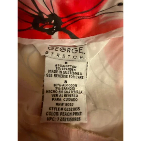George Stretch Floral Skirt Size 8  Fun! Funky! Wild!  Flower Power!! - Picture 3 of 5